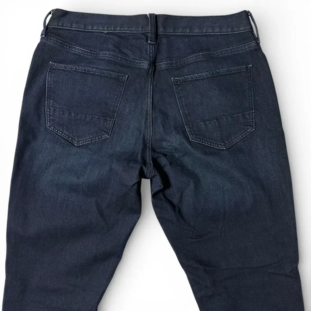 Banana Republic Travel Jeans Mens Actual Size 33x31 Blue Athletic Fit Dark Wash